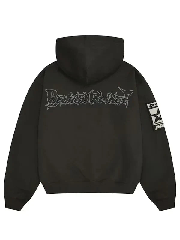 Broken Planet Beware Hoodie Black