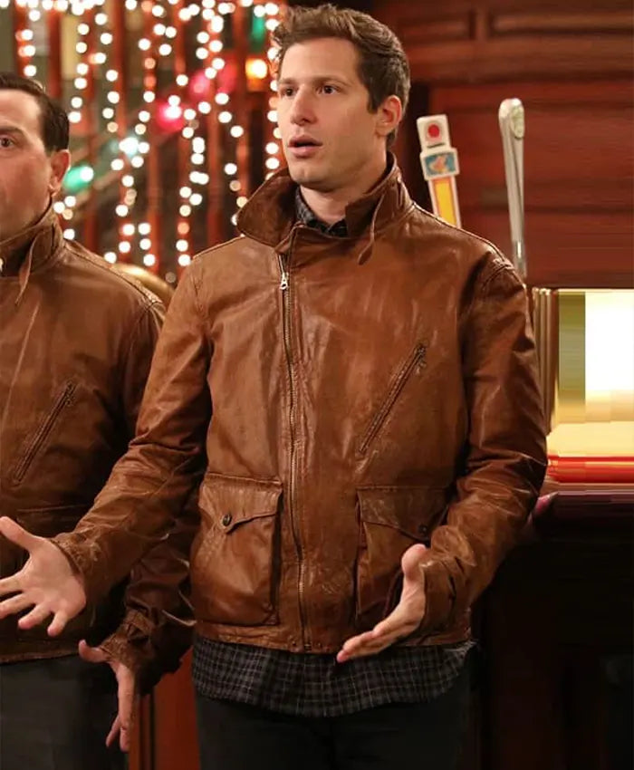 Brooklyn Nine-Nine Jake Peralta Leather Brown Jacket