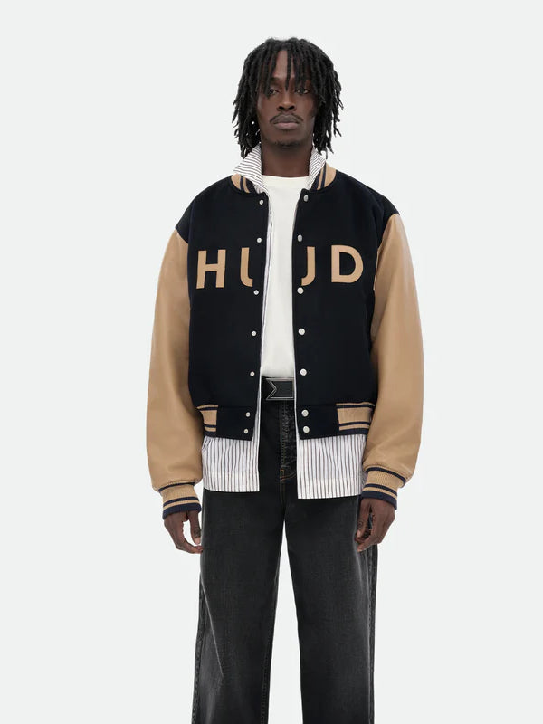 Brown-And-Black-Rhude-Varsity-Jacket