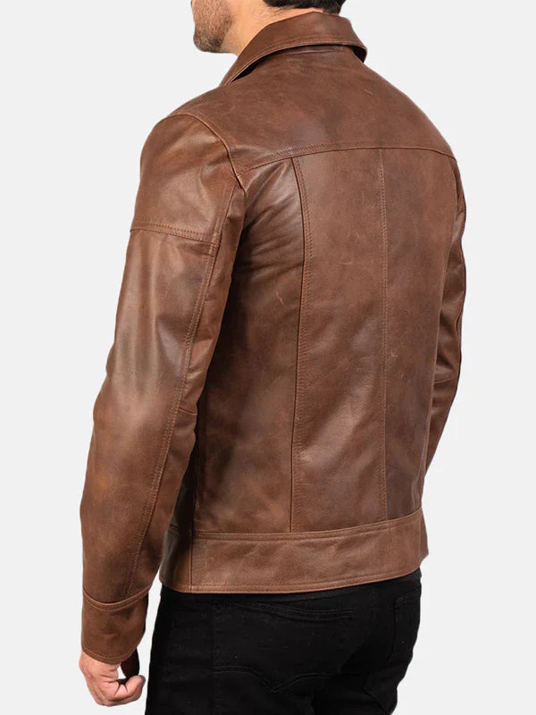 Brown Biker Jacket Sale