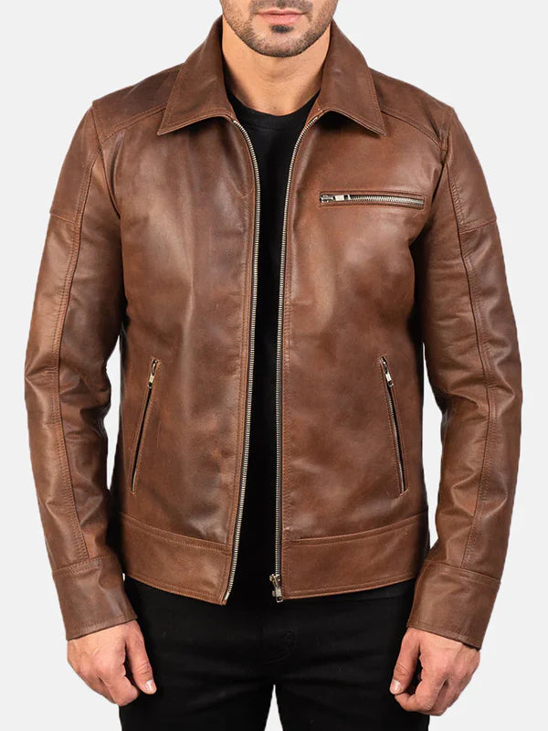 Brown Biker Jacket