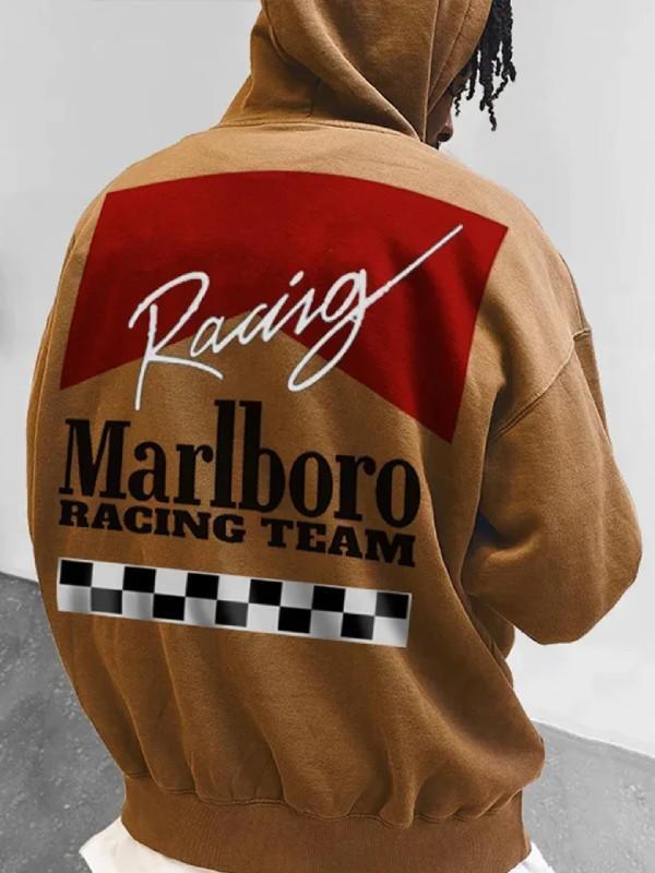 Brown Pullover Marlboro Racing Hoodie