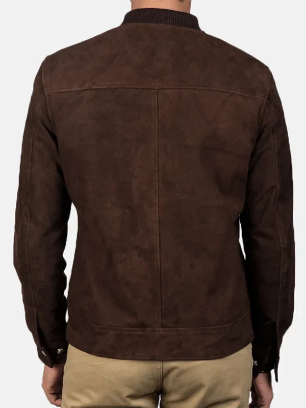 Brown Suede Bomber Jacket Mens Buy