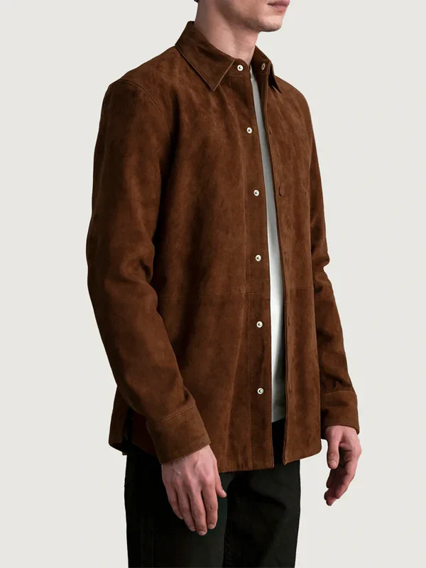 Brown Suede Shirt On Sale