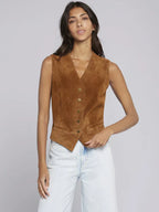 Brown Suede Vest For Sale
