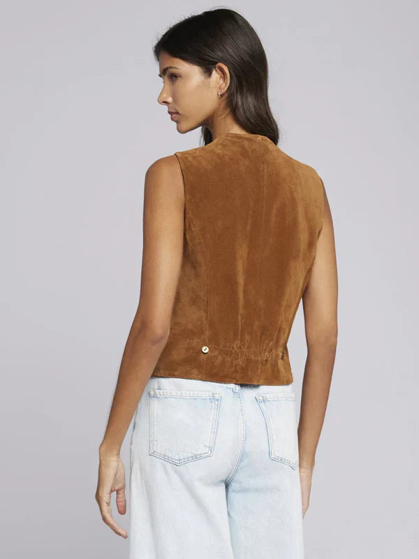 Brown Suede Vest Sale