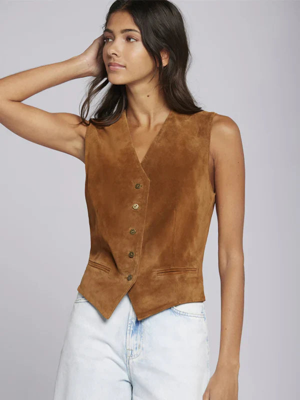 Brown Suede Vest