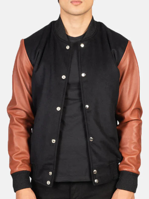 Brown Varsity Jacket Mens For Sale