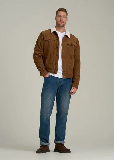 Brown sherpa corduroy jacket
