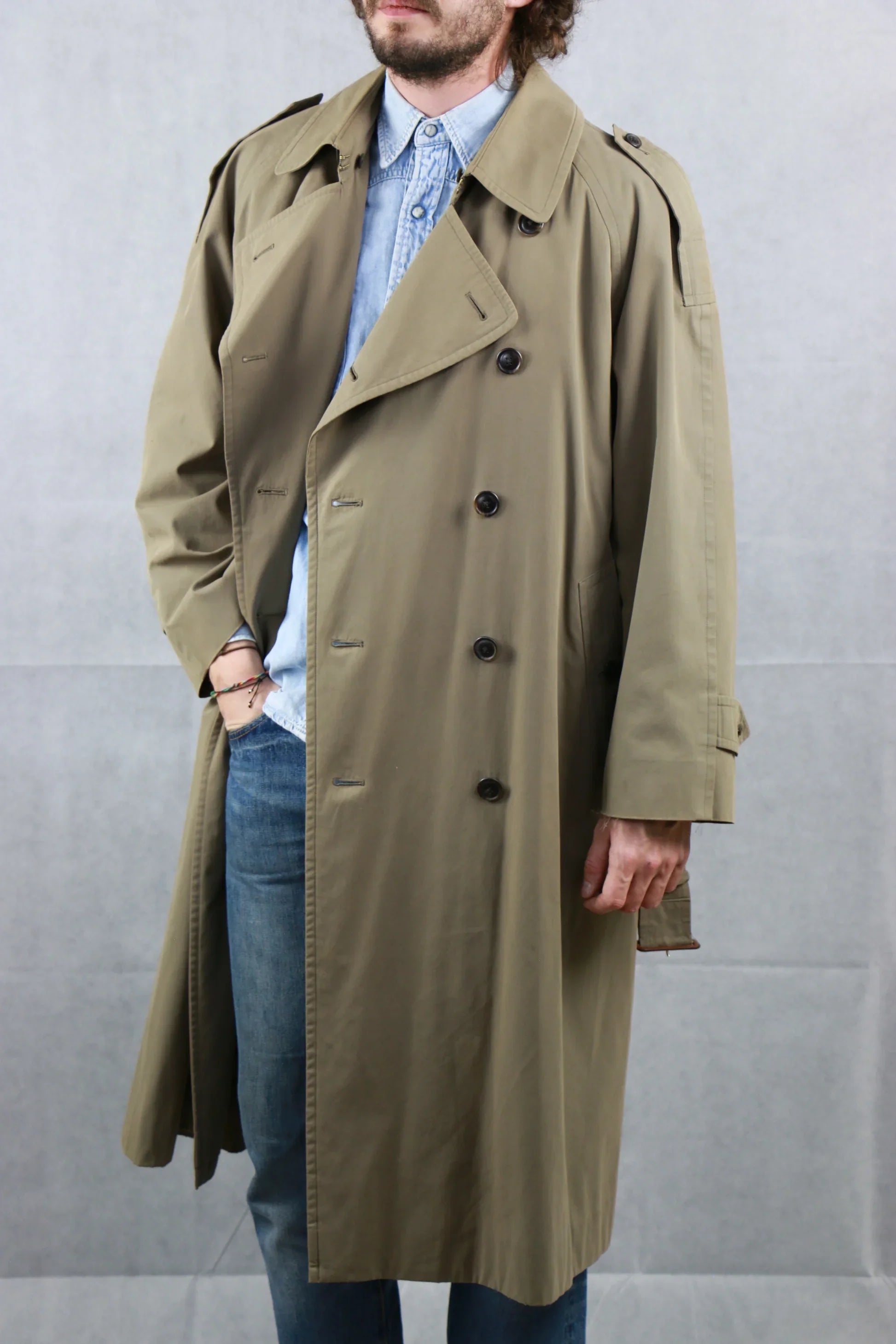 Burberry trench back view