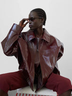 Burgundy Leather Jacket