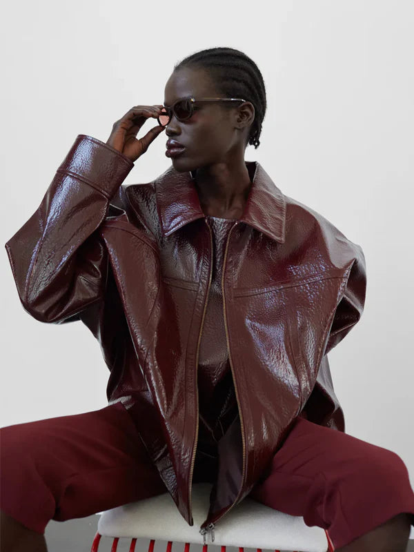 Burgundy Leather Jacket