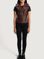 Burgundy Leather Vest Buy