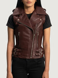 Burgundy Leather Vest
