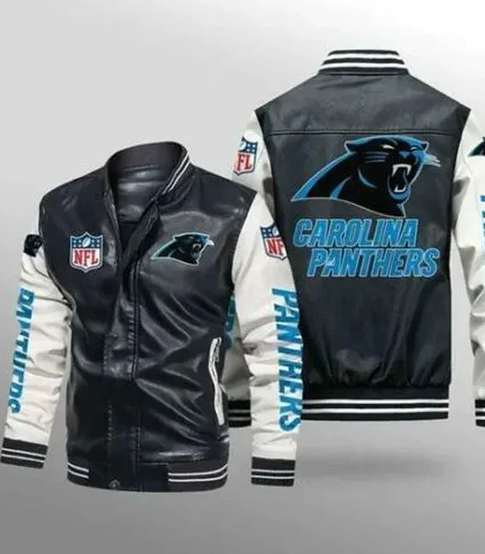 Bogdan Carolina Panthers Fan Vintage Leather Jacket