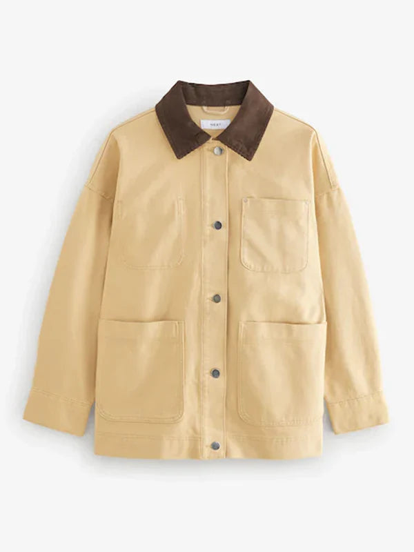 Buy-Butter-Yellow-Corduroy-Collar-Worker-Cotton-Jacket-For-Men-And-Women