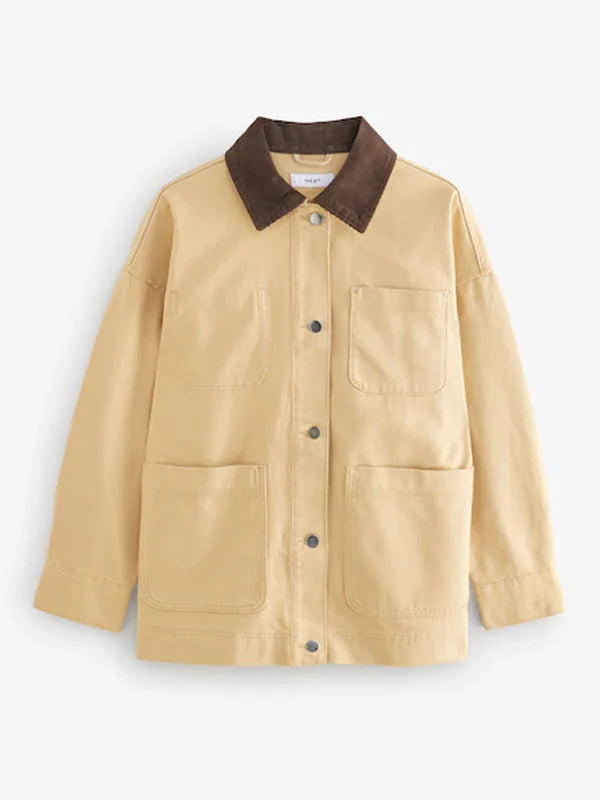 Buy-Butter-Yellow-Corduroy-Collar-Worker-Cotton-Jacket-For-Men-And-Women