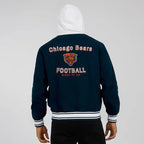Buy Chicago Bears Navy Cotton Hooded Jacket
