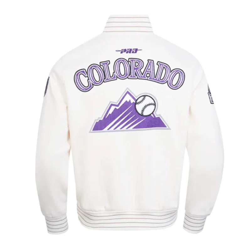 Buy Colorado Rockies Current Logo Game Day Eggshell Black Jacket