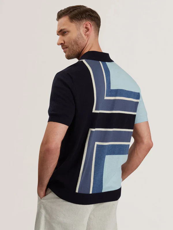 Buy Colour Block Merino Polo Shirt