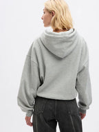 Buy Gap Cropped Hoodie In Grey
