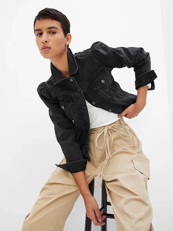 Buy Gap Puff Sleeve Denim Jacket