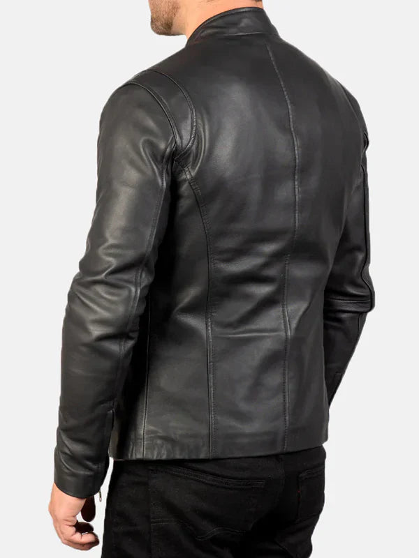 Buy Ionic Black Leather Jacket