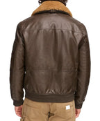Buy Ivor Fur Brown Leather Jacket