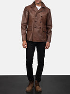 Buy Leather Peacoat