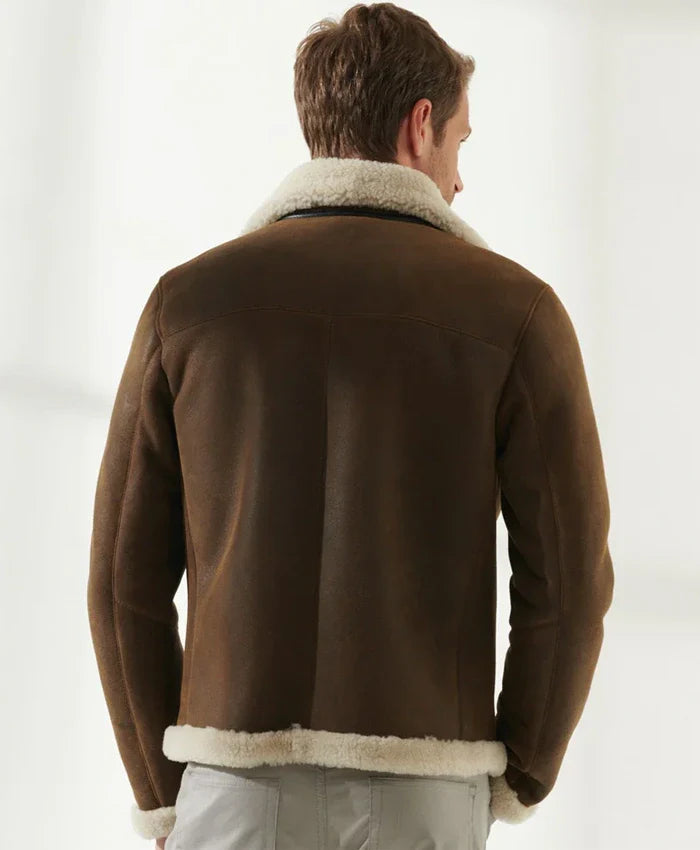 Buy Men’s Berlin Brown Bomber Shearling Jacket