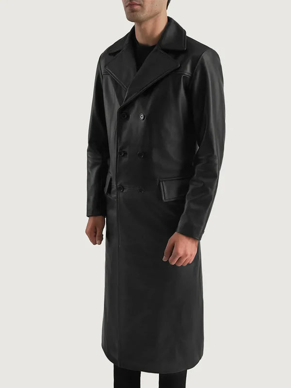 Buy Men's Double Breasted Leather Jacket