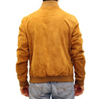 Buy Men’s Letterman Yellow Suede Jacket