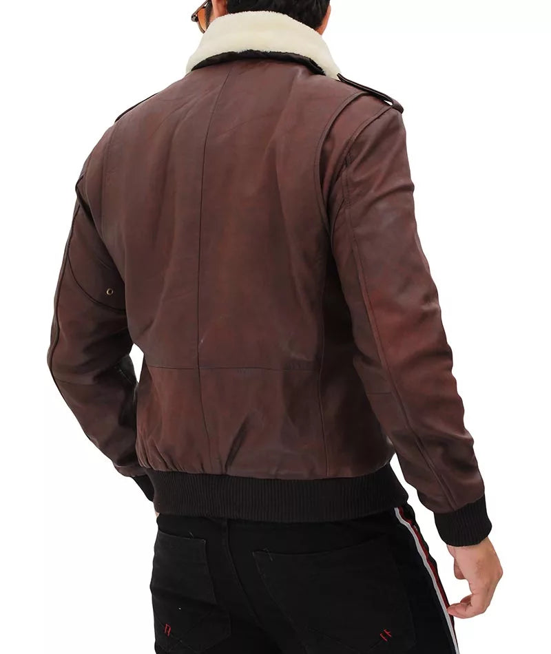 Buy Mens Pierson Bomber Jacket With Shearling Collar