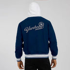 Buy New York Yankees Navy Cotton Hooded Jacket