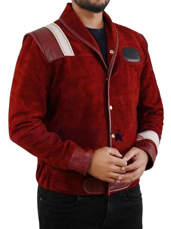 Buy Red Suede Jacket Mens