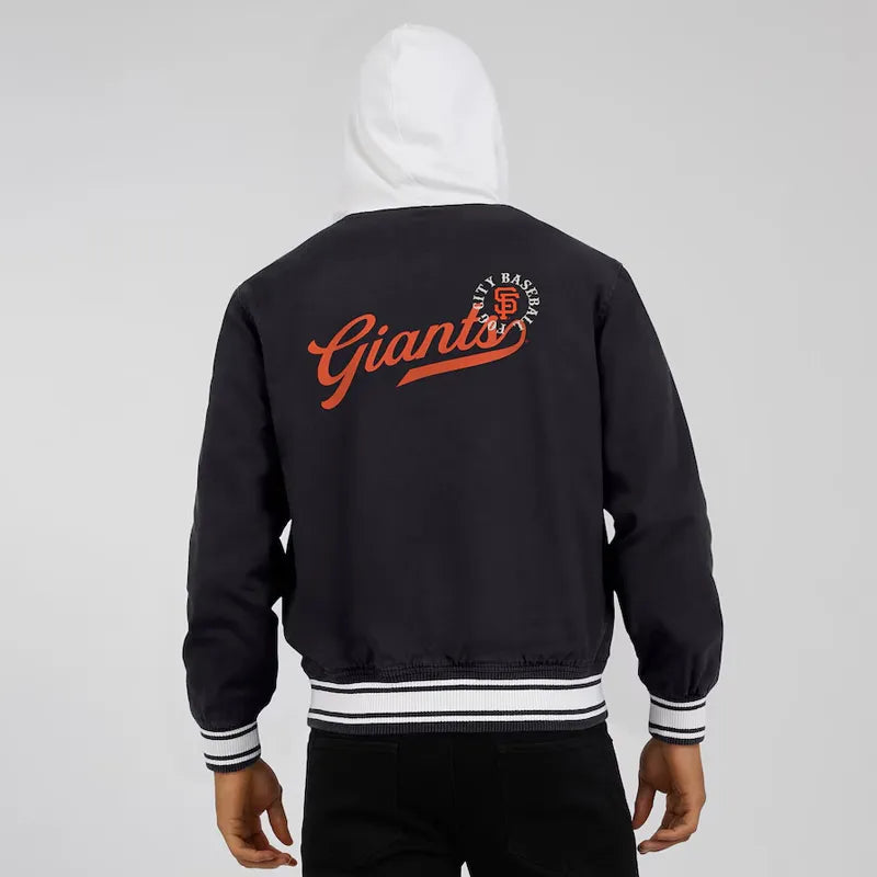 Buy San Francisco Giants Black Cotton Hooded Jacket