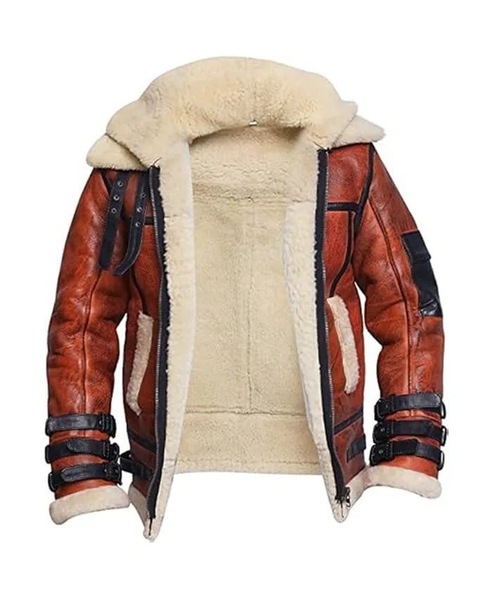 Buy Sheepskin RAF Aviator B6 Waxed Bomber Shearling Jacket