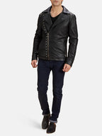 Buy Studded Leather Jacket Mens