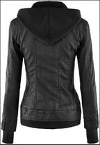 Buy Womens Betty Black Bomber Removable Hoodie