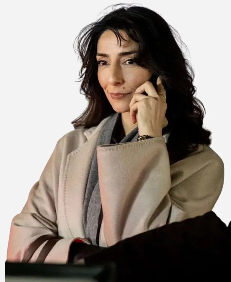 Nikki Reynard CIA 2026 Beige Coat
