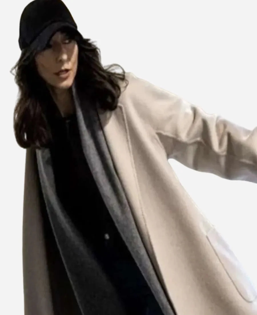 Nikki Reynard CIA 2026 Beige Coat