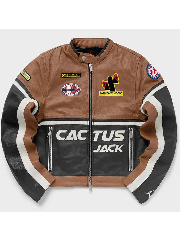 Cactus Air Jordan Leather Jacket Sale