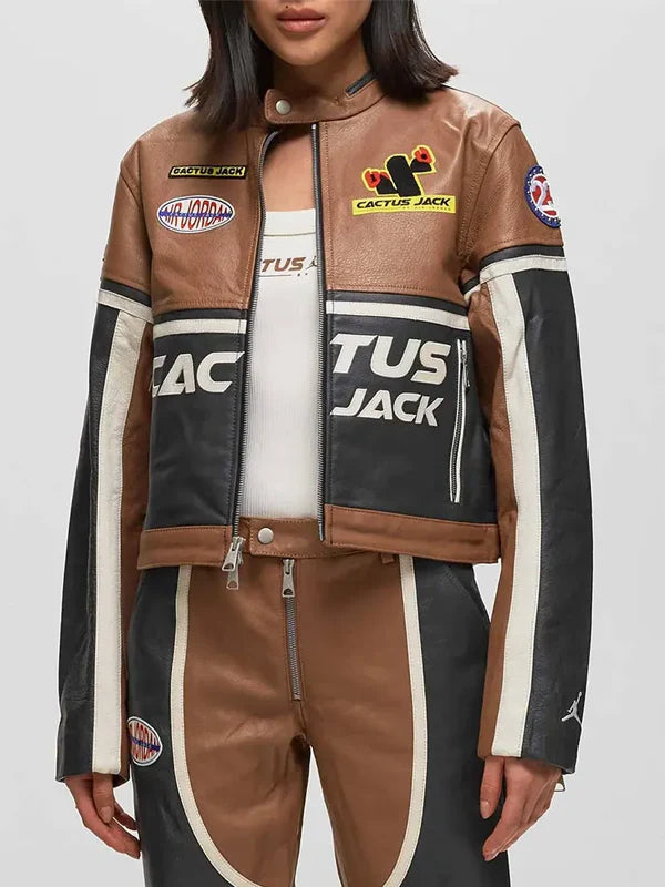 Cactus Air Jordan Leather Jacket