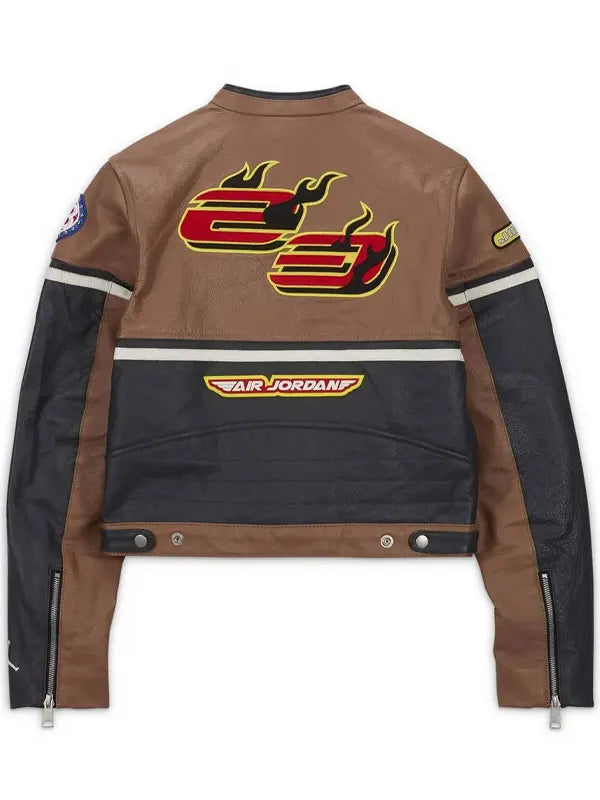 Cactus Jack Brown Leather Jacket