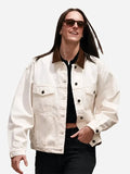 Caitlin Clark Prada Denim Blouson White Jacket