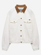 Caitlin Clark Prada Denim Blouson White Jacket