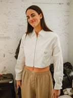 Caitlin Clark White Prada Cropped Jacket