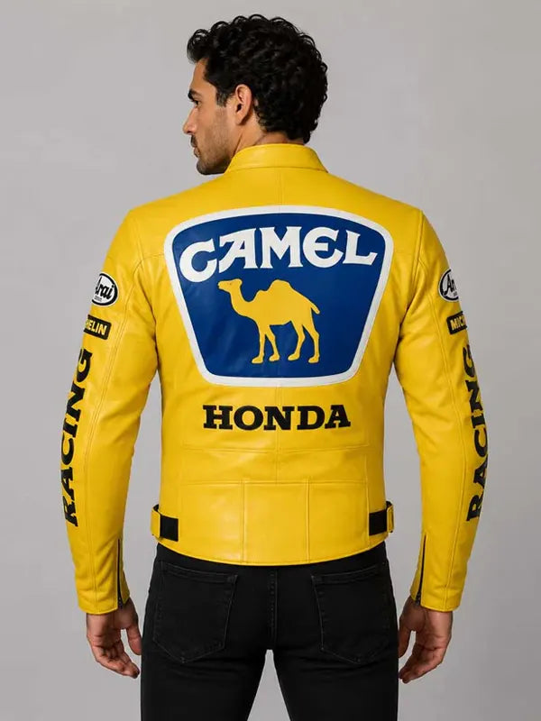 Camel Racing Jacket FOr Men