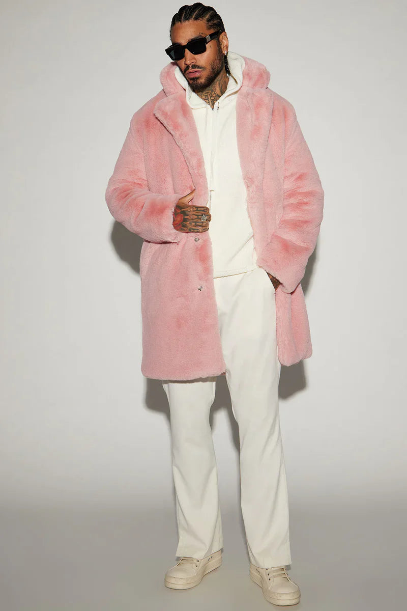 Caputo-Faux-Mink-Faux-Fur-Long-Coat-Pink