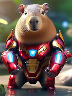 Capybara Iron Man Suit